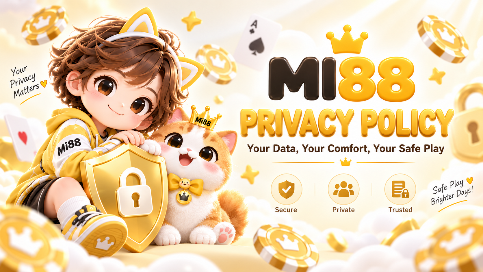 MI88 Privacy Policy banner featuring privacy and data protection visuals
