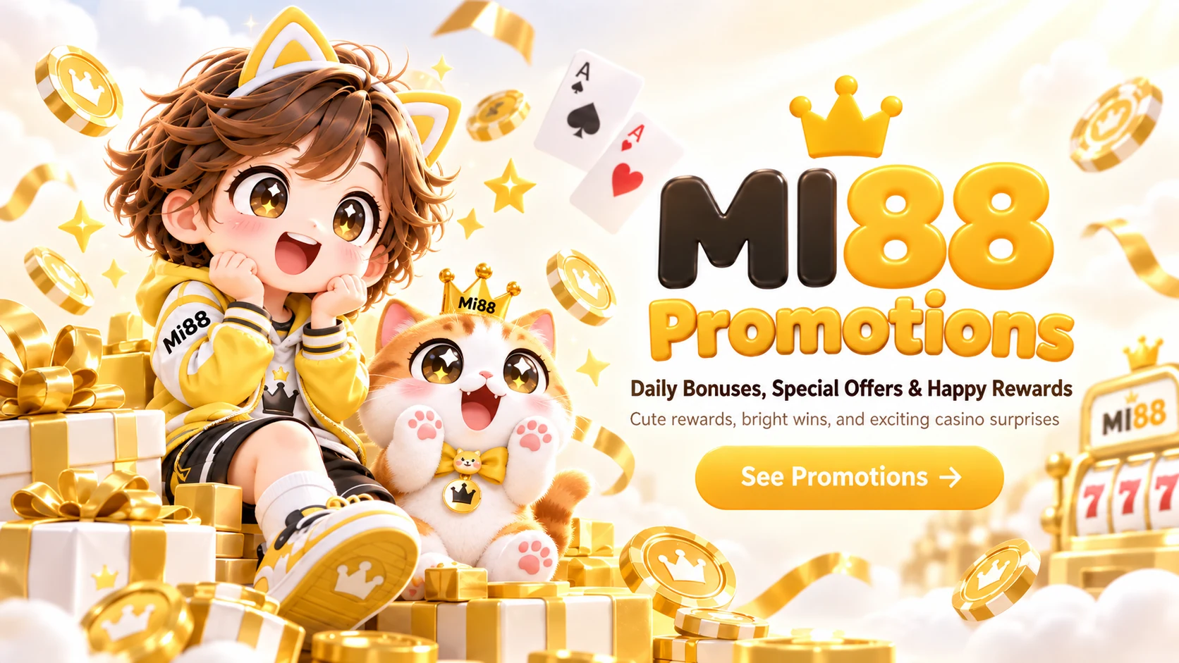 MI88 Promotions banner with gifts and rewards